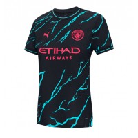 Camiseta Manchester City John Stones #5 Tercera Equipación para mujer 2023-24 manga corta
